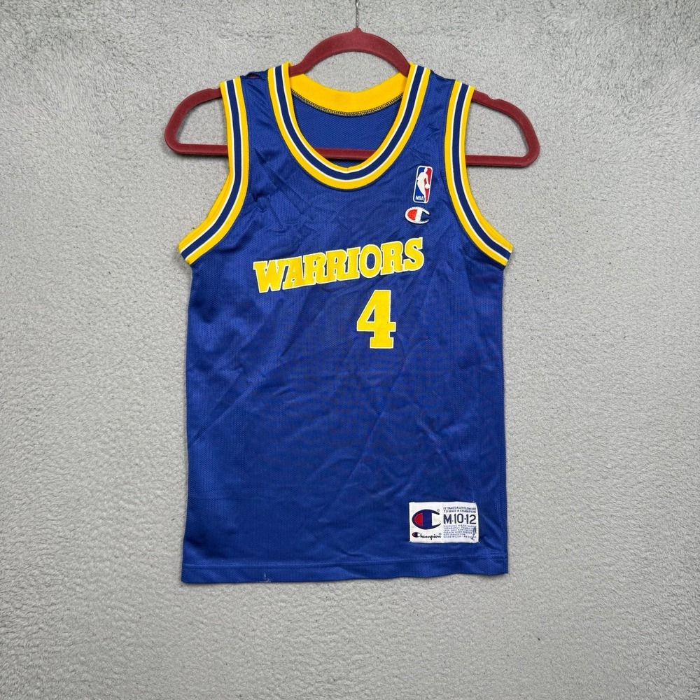 Kids Vintage 90s Champion Chris Webber Golden State Warriors Basketball Jersey - Picture 2 of 6